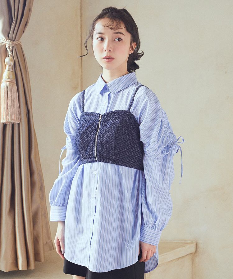 earth music&ecology「フロントジップビスチェ」|ベスト・ジレ|