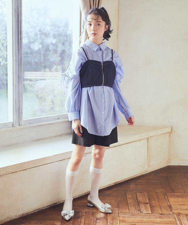 earth music&ecology「フロントジップビスチェ」|ベスト・ジレ|