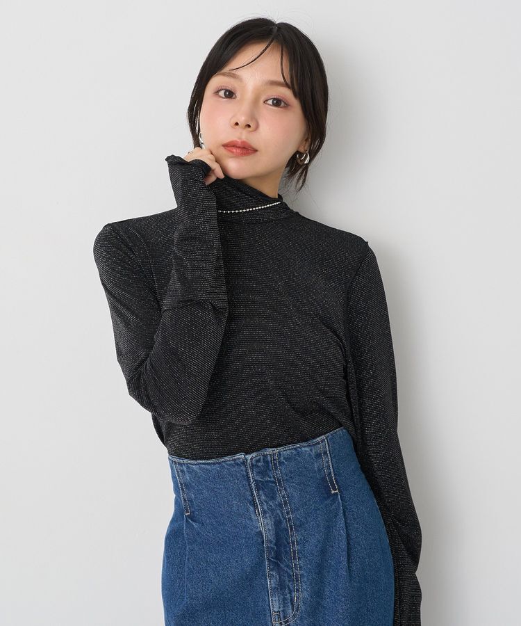 earth music&ecology「シアーラメハイネックプルオーバー」|Tシャツ・カットソー|