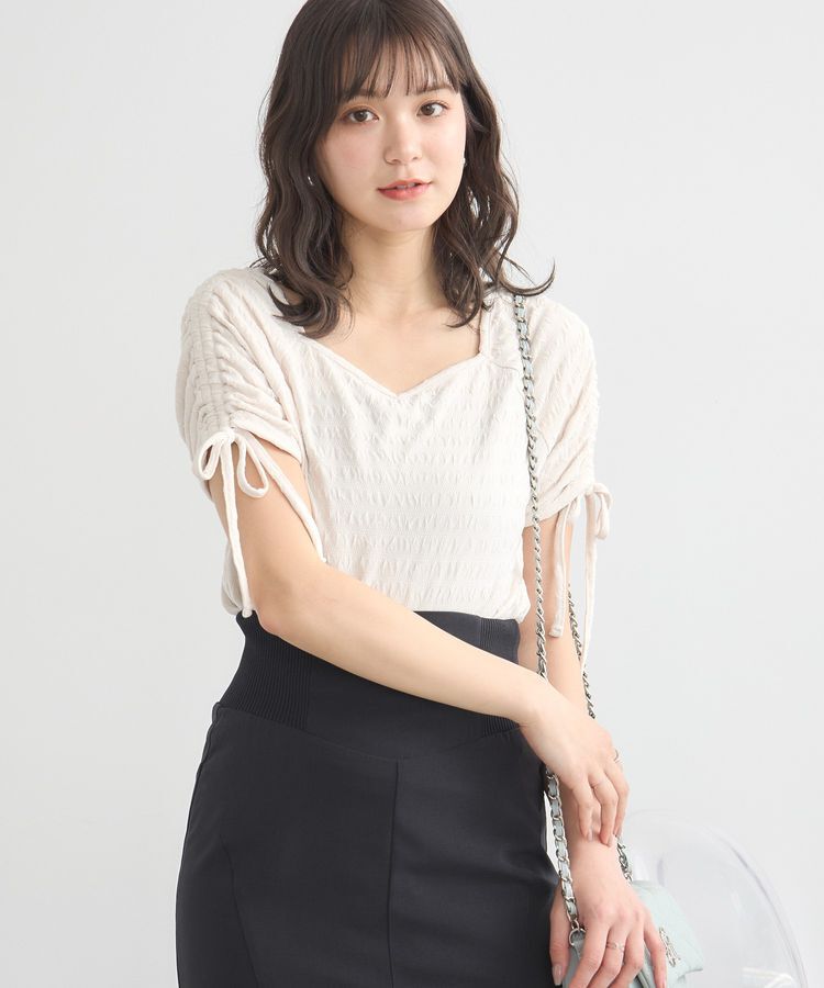 earth music&ecology「ハートネックドロストスリーブプルオーバー」|Tシャツ・カットソー|Ivory