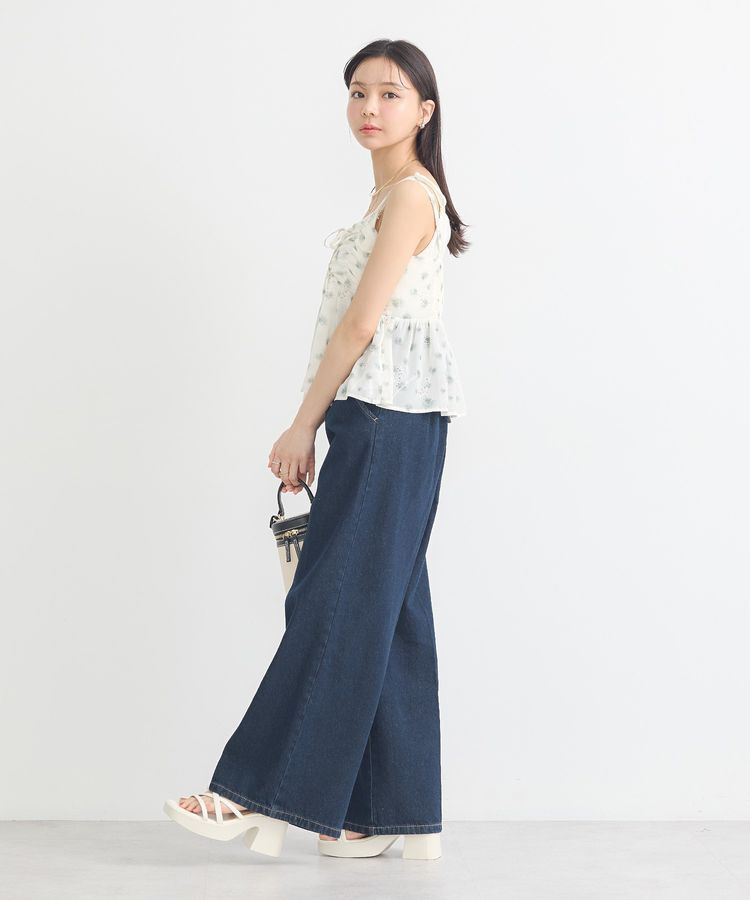 earth music&ecology「花柄ギャザーキャミビスチェ」|ベスト・ジレ|