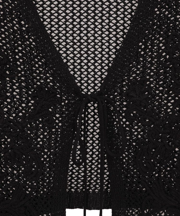 earth music&ecology「フラワー刺繍メッシュベスト」|ベスト・ジレ|