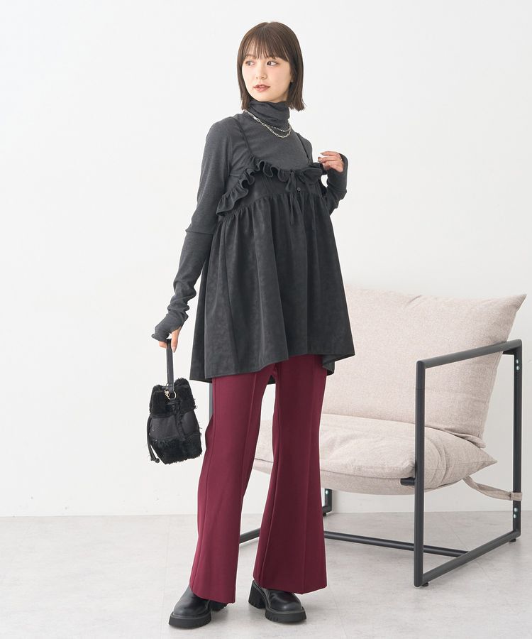 earth music&ecology「フェイクレザーキャミチュニック」|ベスト・ジレ|