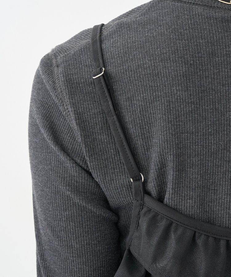 earth music&ecology「フェイクレザーキャミチュニック」|ベスト・ジレ|