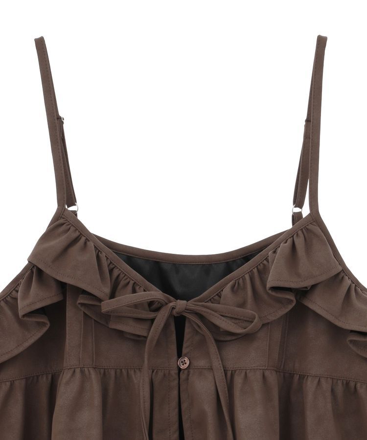 earth music&ecology「フェイクレザーキャミチュニック」|ベスト・ジレ|