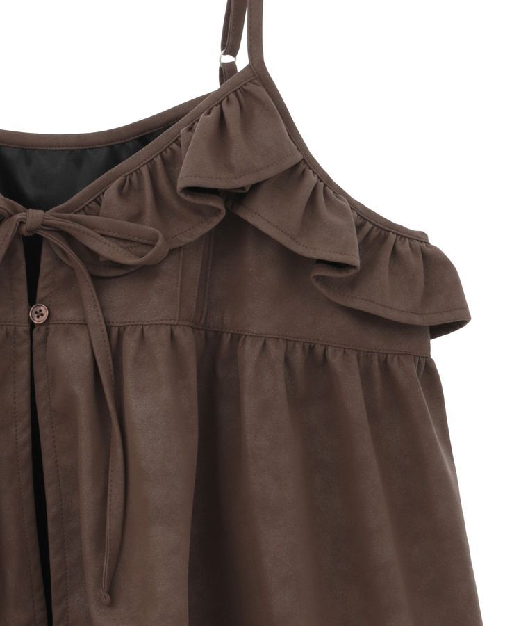 earth music&ecology「フェイクレザーキャミチュニック」|ベスト・ジレ|