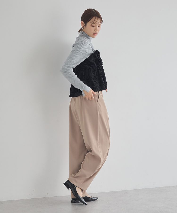 earth music&ecology「ベロアフラワービスチェ」|ベスト・ジレ|