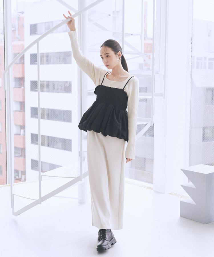 earth music&ecology「バルーンビスチェ」|ベスト・ジレ|