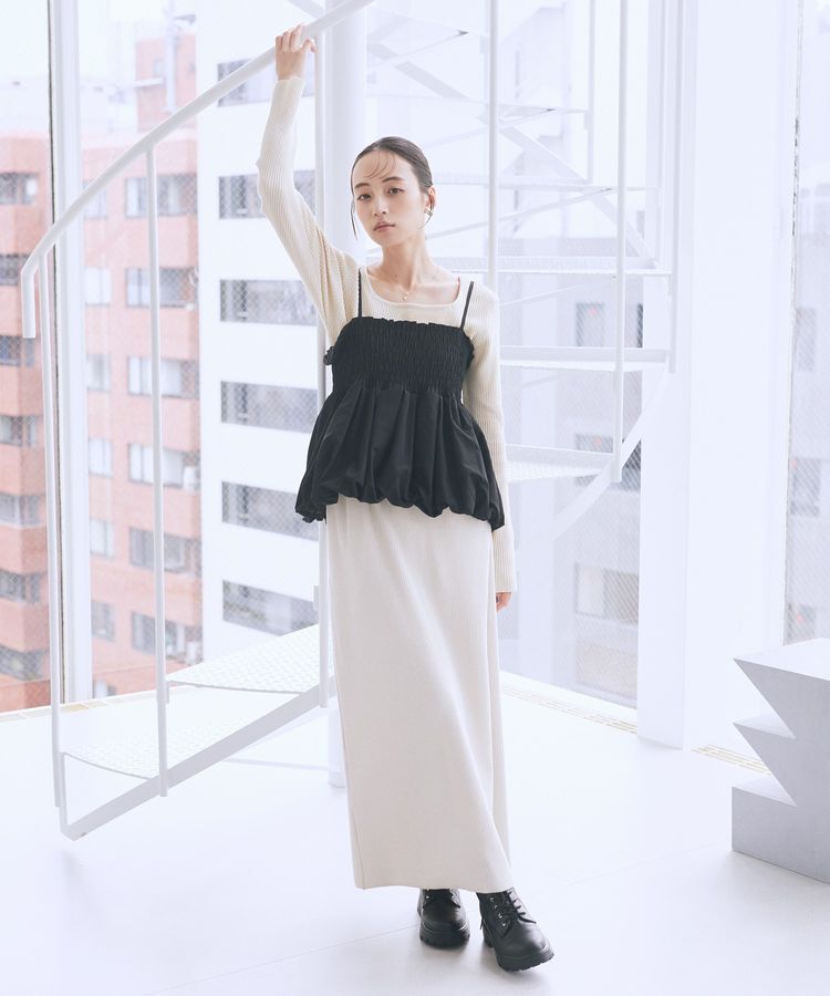 earth music&ecology「バルーンビスチェ」|ベスト・ジレ|