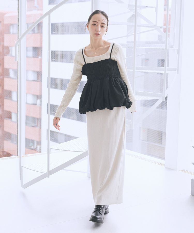 earth music&ecology「バルーンビスチェ」|ベスト・ジレ|