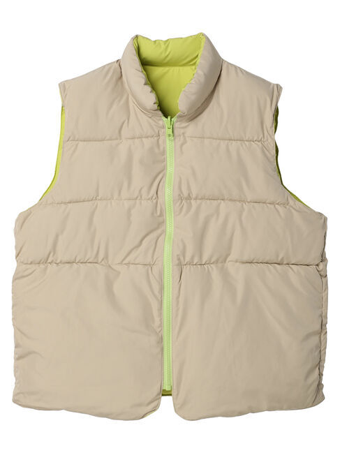  「リバーシブルショート中綿ベスト」|ベスト・ジレ|