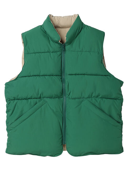  「リバーシブルショート中綿ベスト」|ベスト・ジレ|