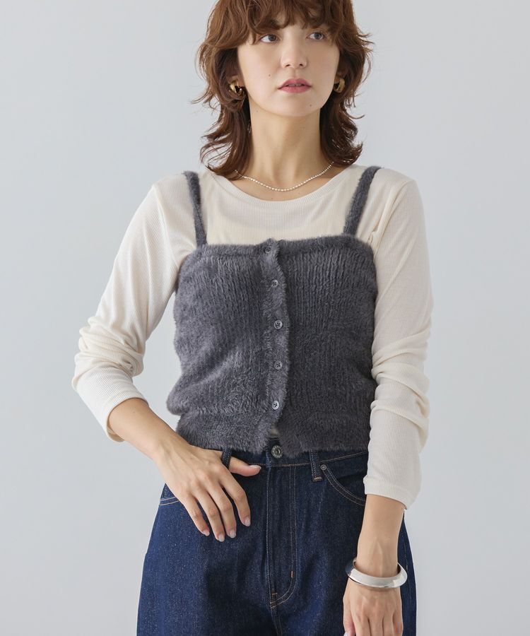 AMERICAN HOLIC「【2WAY】シャギーニットチューブトップ」|ベスト・ジレ|