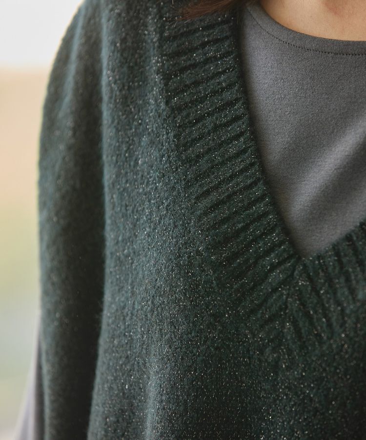 AMERICAN HOLIC「ラメ入りVネックニットベスト」|ベスト・ジレ|