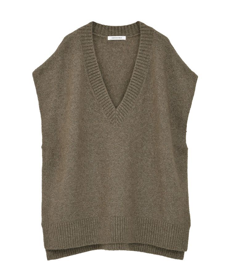 AMERICAN HOLIC「ラメ入りVネックニットベスト」|ベスト・ジレ|