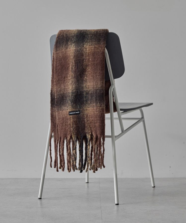 AMERICAN HOLIC「チェックシャギーマフラー」|マフラー|