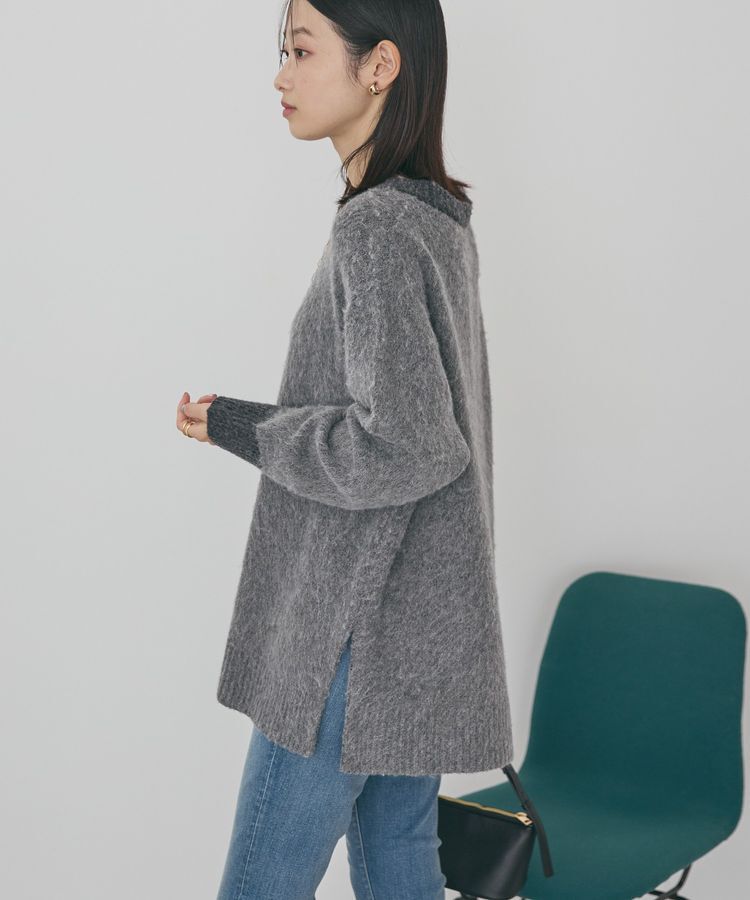 AMERICAN HOLIC「起毛バイカラーニットプルオーバー」|ニット・セーター|