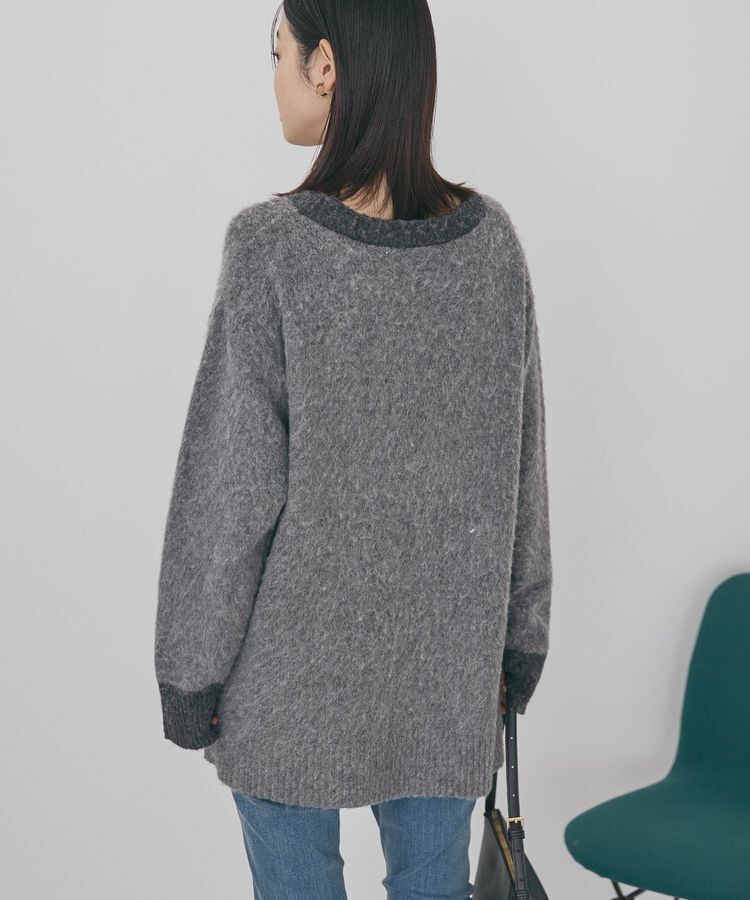 AMERICAN HOLIC「起毛バイカラーニットプルオーバー」|ニット・セーター|