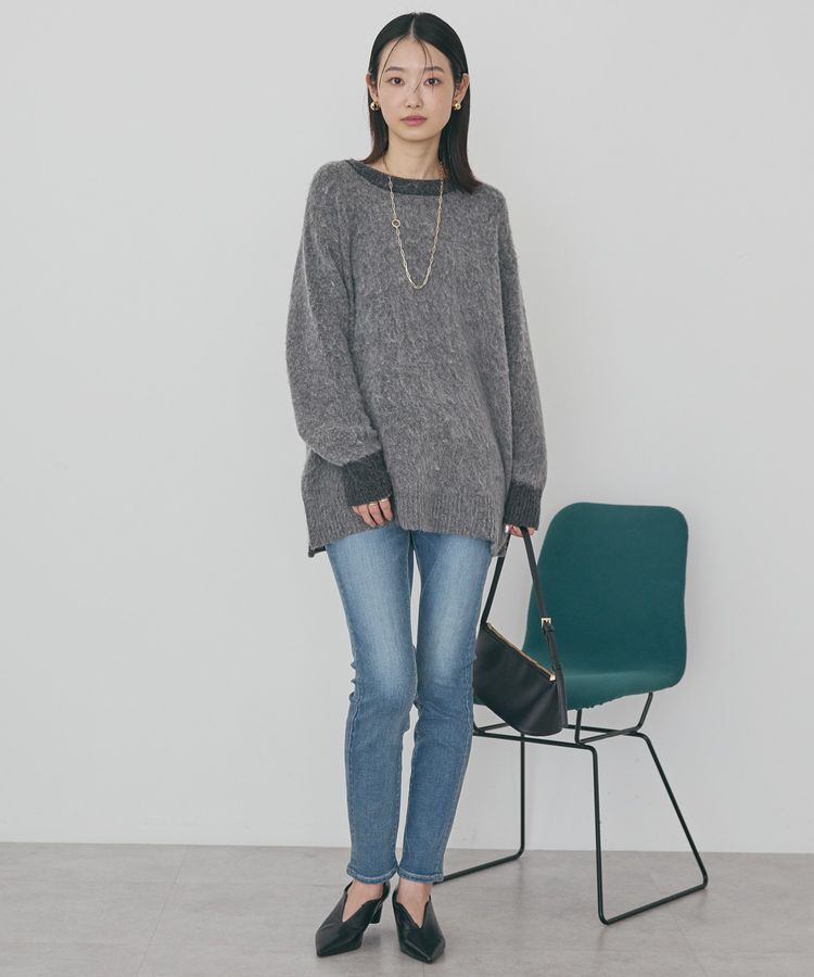 AMERICAN HOLIC「起毛バイカラーニットプルオーバー」|ニット・セーター|