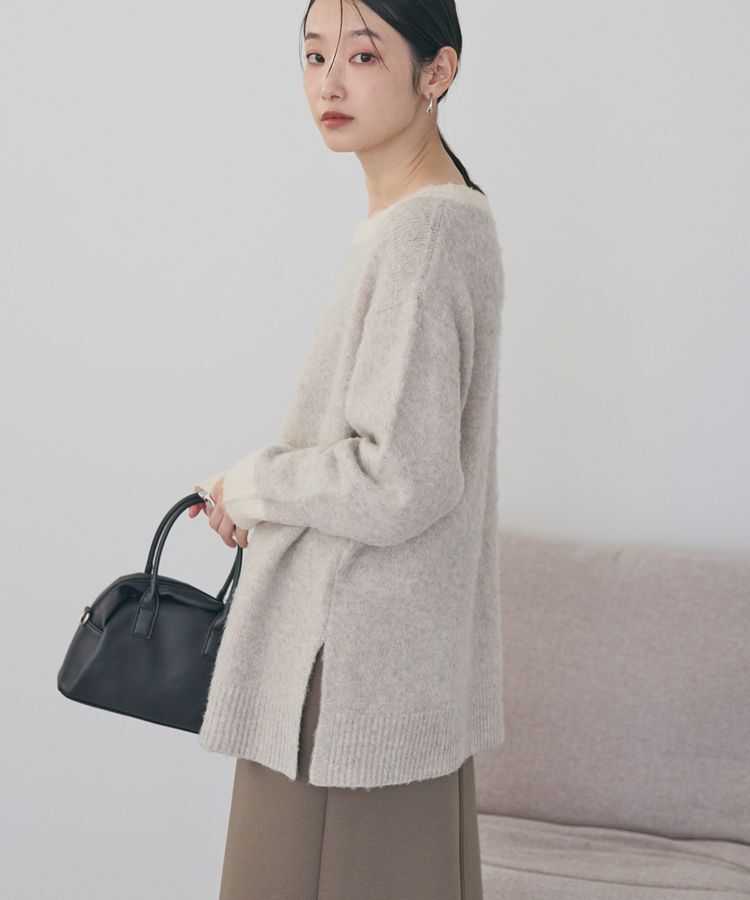 AMERICAN HOLIC「起毛バイカラーニットプルオーバー」|ニット・セーター|