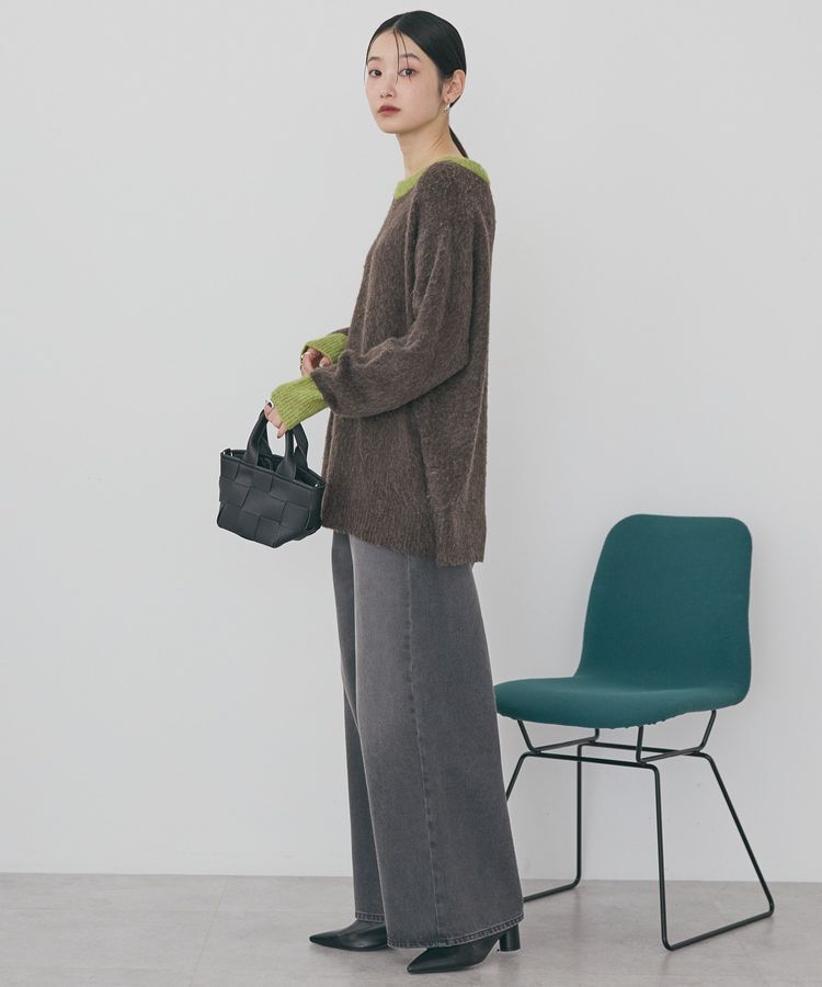 AMERICAN HOLIC「起毛バイカラーニットプルオーバー」|ニット・セーター|