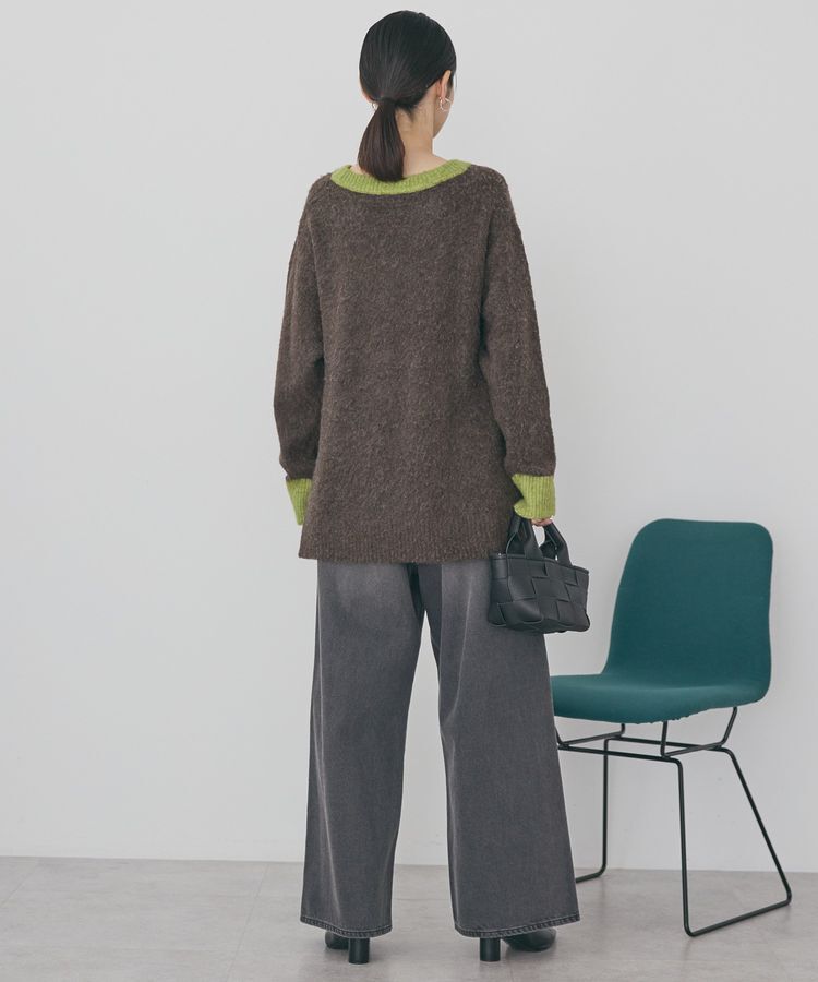 AMERICAN HOLIC「起毛バイカラーニットプルオーバー」|ニット・セーター|