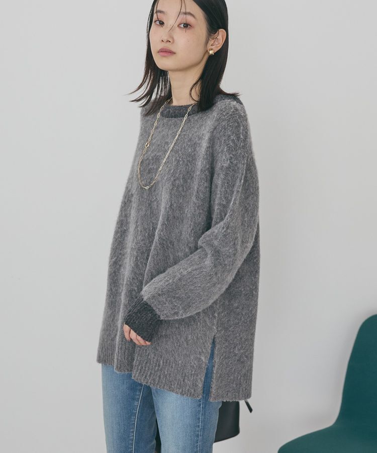 AMERICAN HOLIC「起毛バイカラーニットプルオーバー」|ニット・セーター|