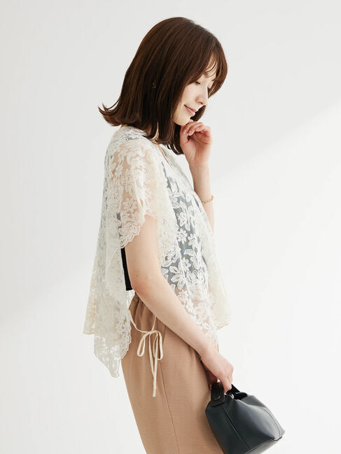 Green Parks「・SUGAR　SPOON　2way刺繍レースベスト」|ベスト・ジレ|