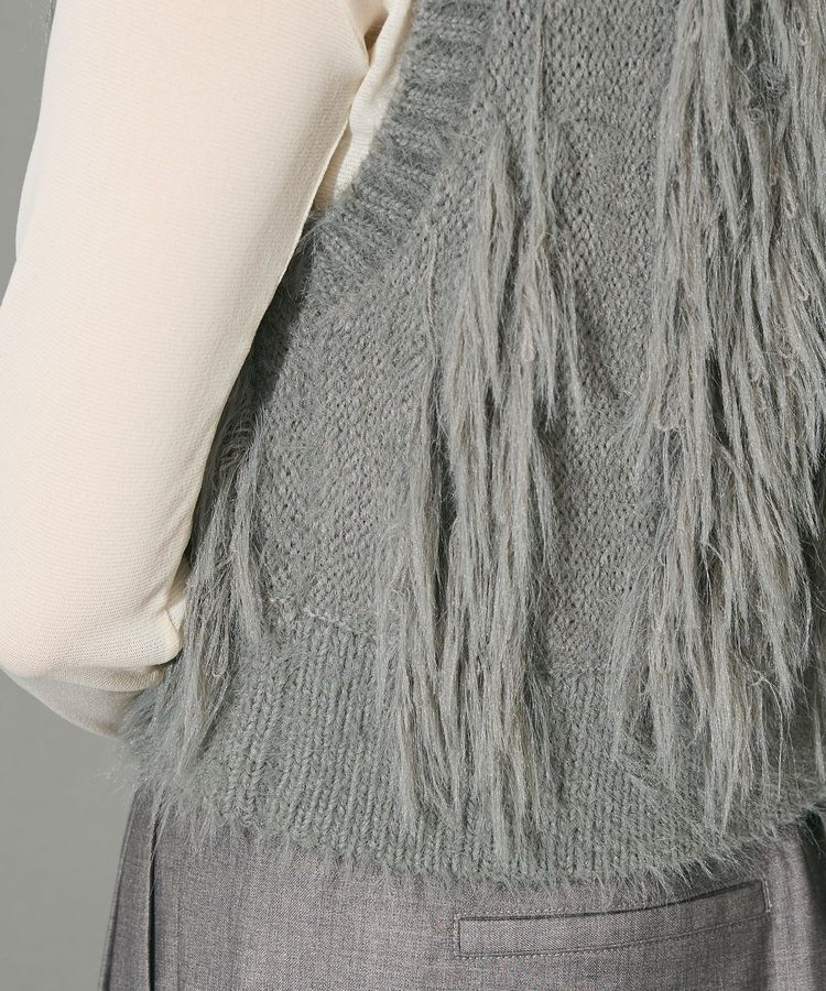 AnriettMusee「フェザーニットベスト」|ベスト・ジレ|