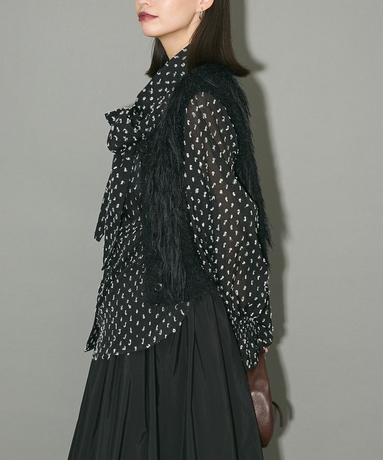 AnriettMusee「フェザーニットベスト」|ベスト・ジレ|