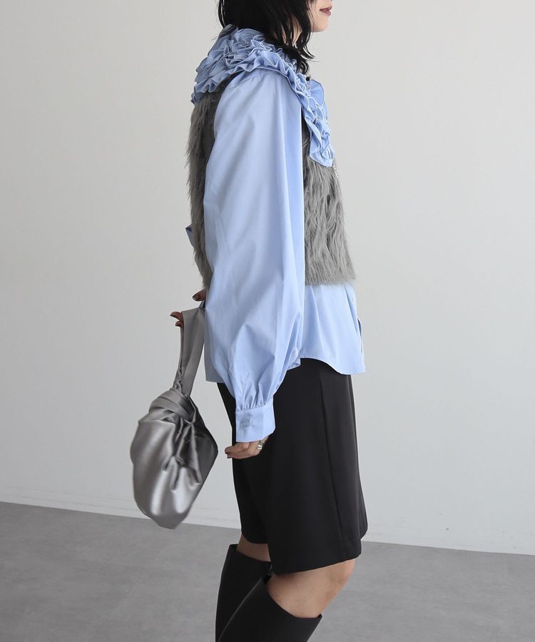 AnriettMusee「フェザーニットベスト」|ベスト・ジレ|