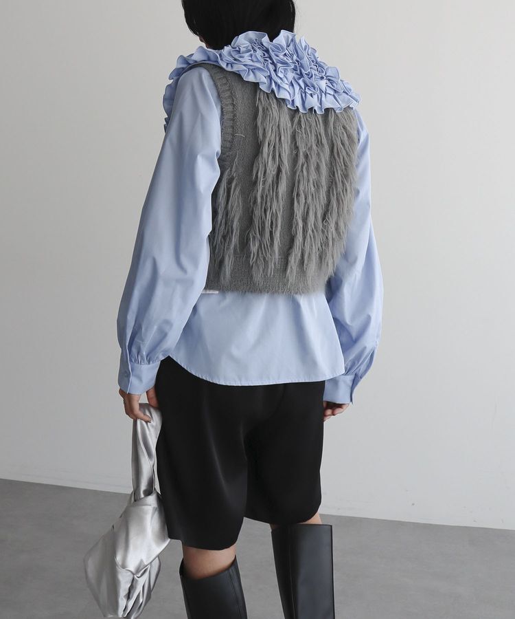 AnriettMusee「フェザーニットベスト」|ベスト・ジレ|