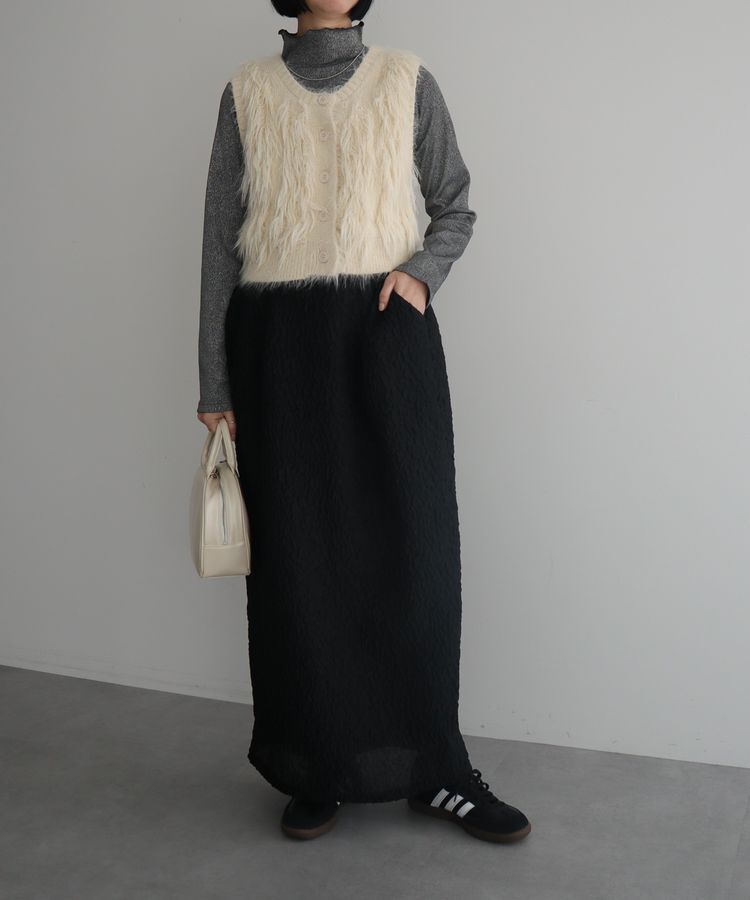 AnriettMusee「フェザーニットベスト」|ベスト・ジレ|