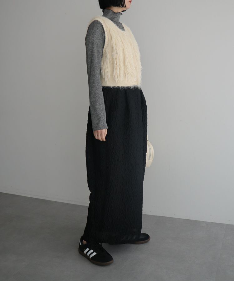 AnriettMusee「フェザーニットベスト」|ベスト・ジレ|