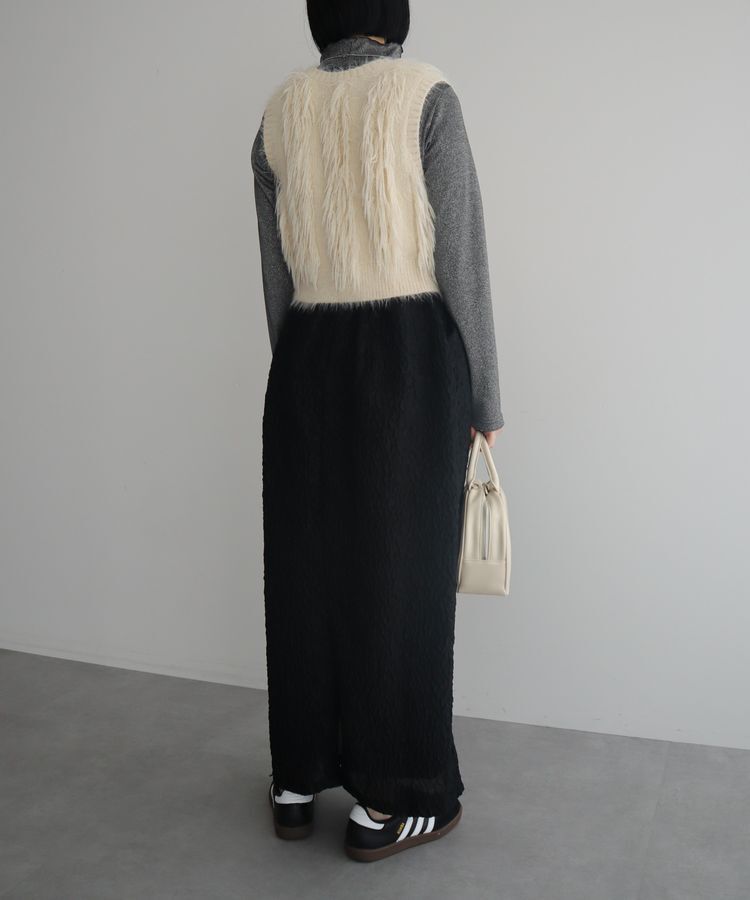 AnriettMusee「フェザーニットベスト」|ベスト・ジレ|