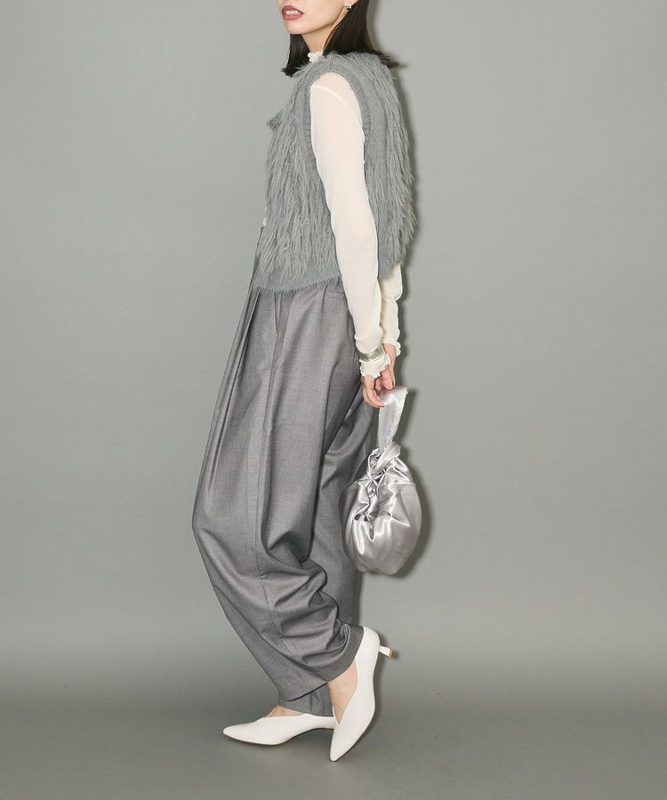 AnriettMusee「フェザーニットベスト」|ベスト・ジレ|