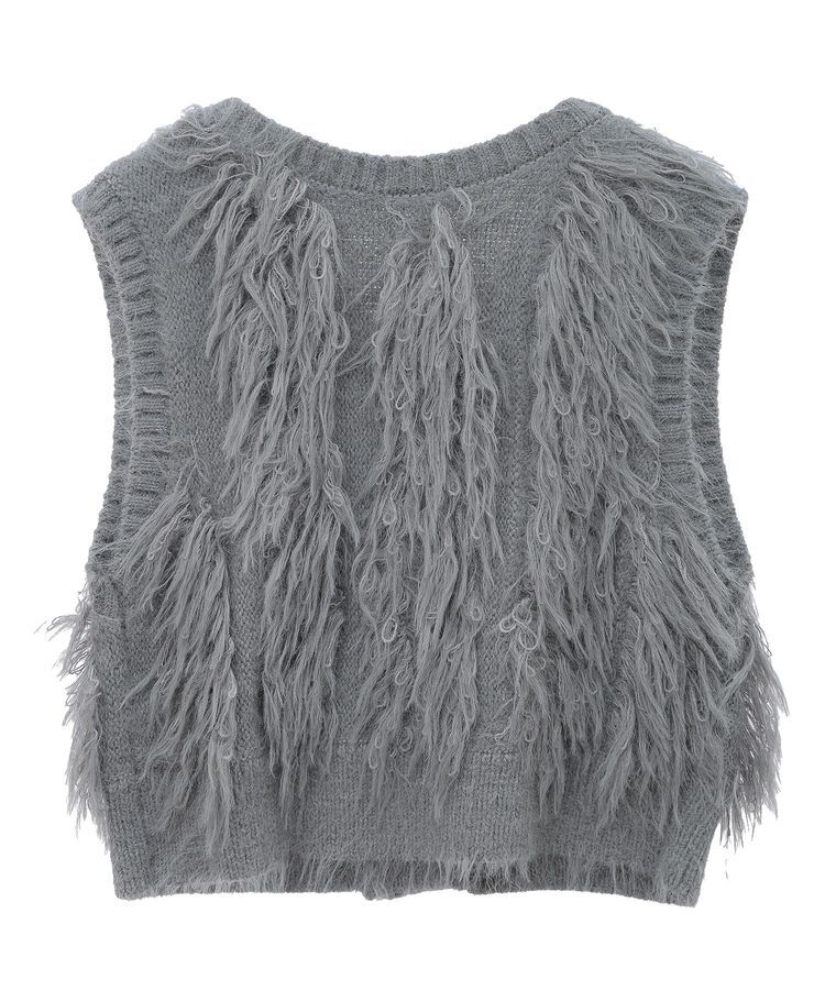 AnriettMusee「フェザーニットベスト」|ベスト・ジレ|