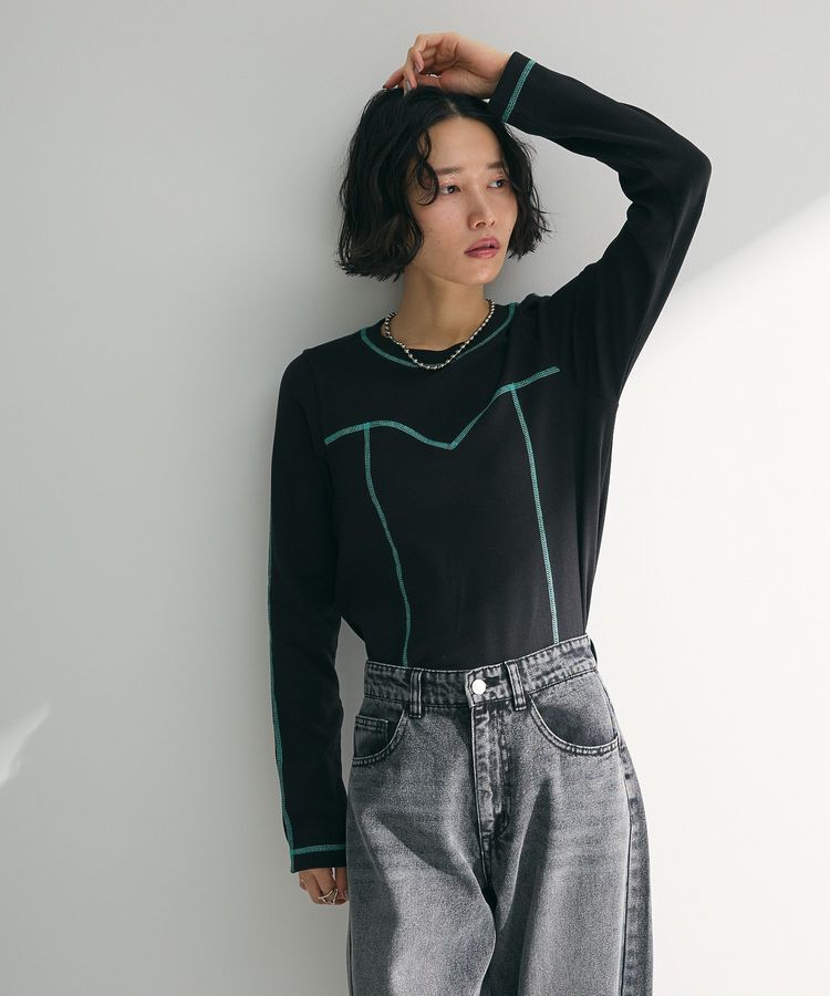 Green Parks「・SUGAR SPOON カラーstリブロンTEE」|Tシャツ・カットソー|