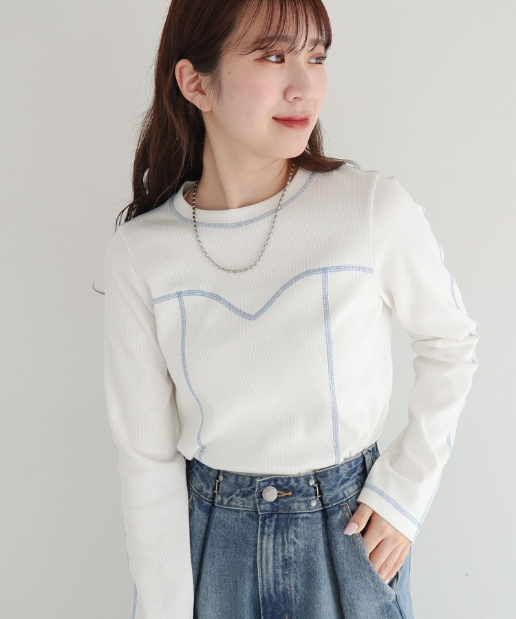 Green Parks「・SUGAR SPOON カラーstリブロンTEE」|Tシャツ・カットソー|