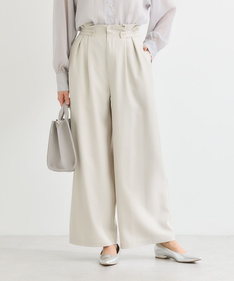 Green Parks「・ELENCARE DUE サイドベルトタックパンツ」|その他|Light beige