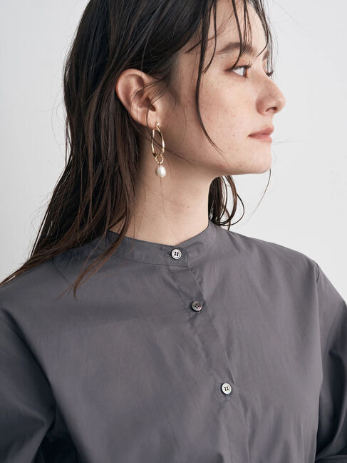 YECCA VECCA「シャツレイヤードニットベスト」|シャツ・ブラウス|