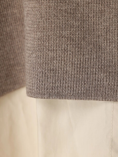 YECCA VECCA「シャツレイヤードニットベスト」|シャツ・ブラウス|