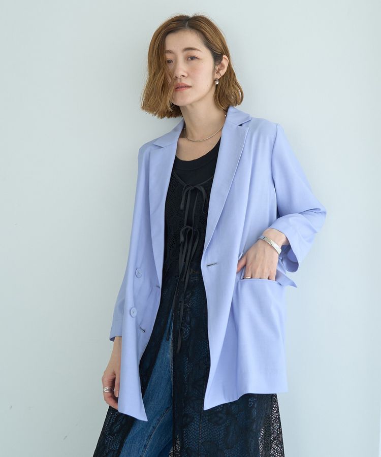 YECCA VECCA「【接触冷感】COOLシャツテーラードジャケット」|テーラードジャケット|