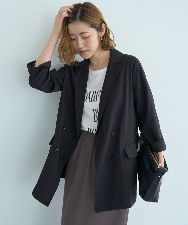 YECCA VECCA「【接触冷感】COOLシャツテーラードジャケット」|テーラードジャケット|