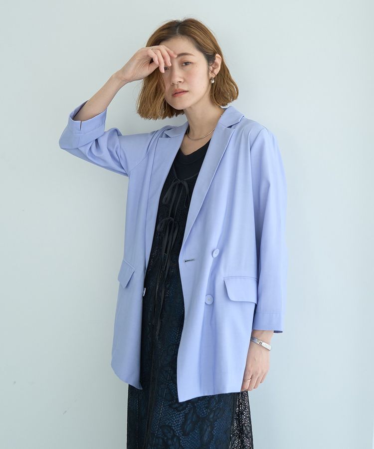 YECCA VECCA「【接触冷感】COOLシャツテーラードジャケット」|テーラードジャケット|