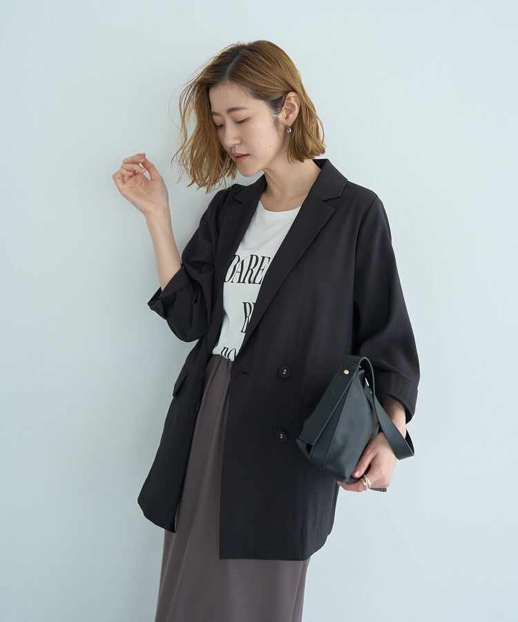 YECCA VECCA「【接触冷感】COOLシャツテーラードジャケット」|テーラードジャケット|