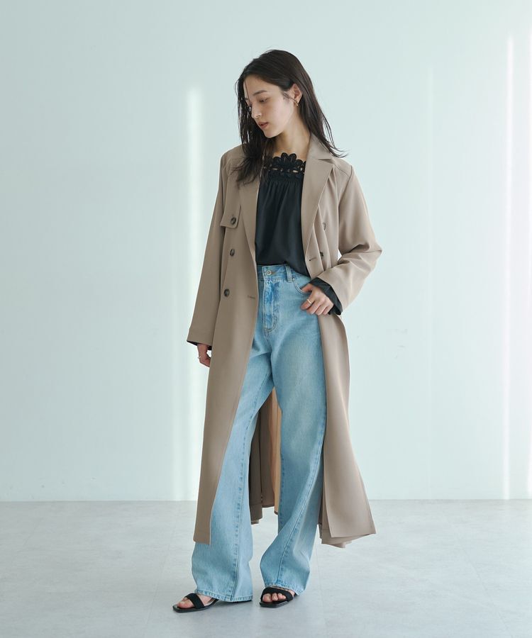 YECCA VECCA「ORGABITS切替ストレートデニム」|デニム|