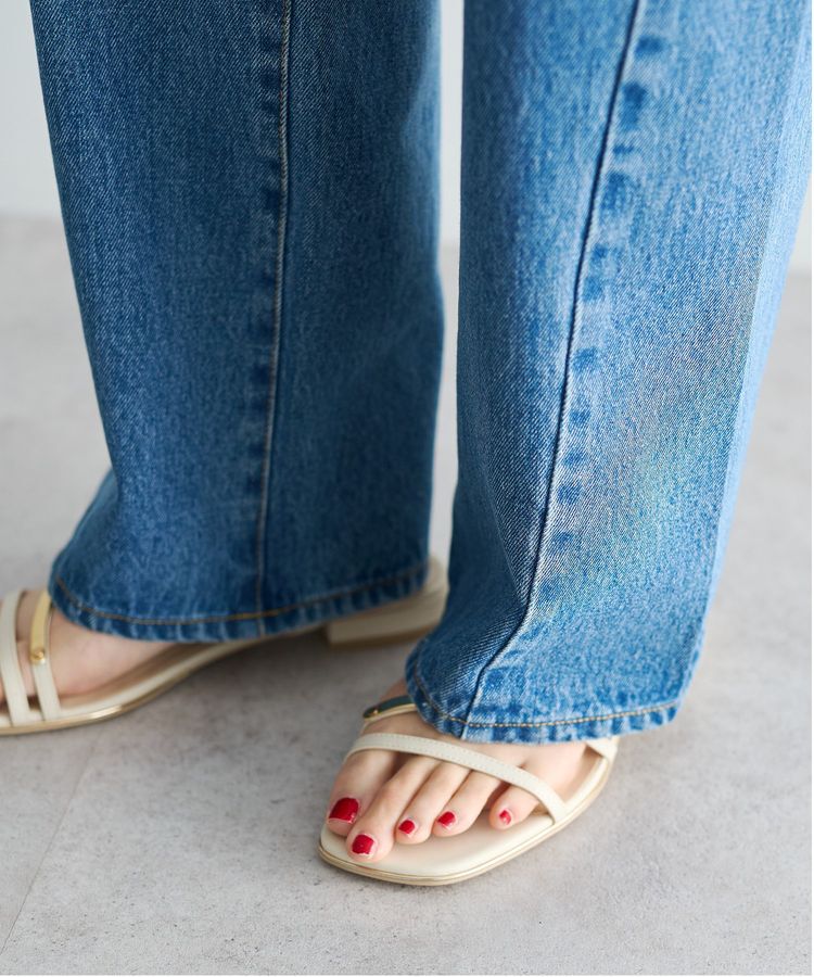 YECCA VECCA「ORGABITS切替ストレートデニム」|デニム|