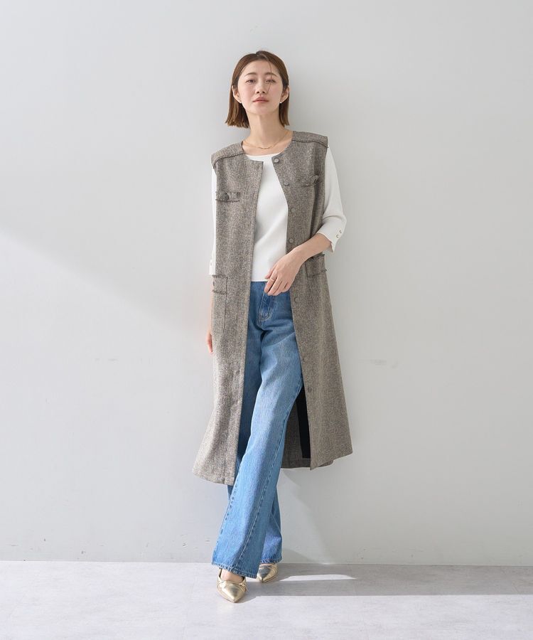 YECCA VECCA「ORGABITS切替ストレートデニム」|デニム|