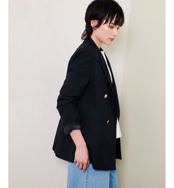 allureville「シャークスキンダブルブレストジャケット」|テーラードジャケット|